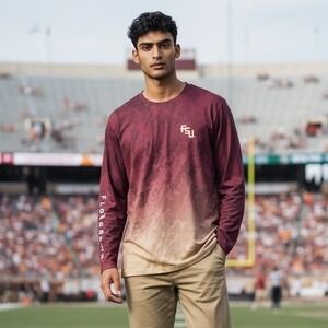 FloGrown FSU Seminoles VaporDraw Long Sleeve Performance Mens 2X Maroon Gold